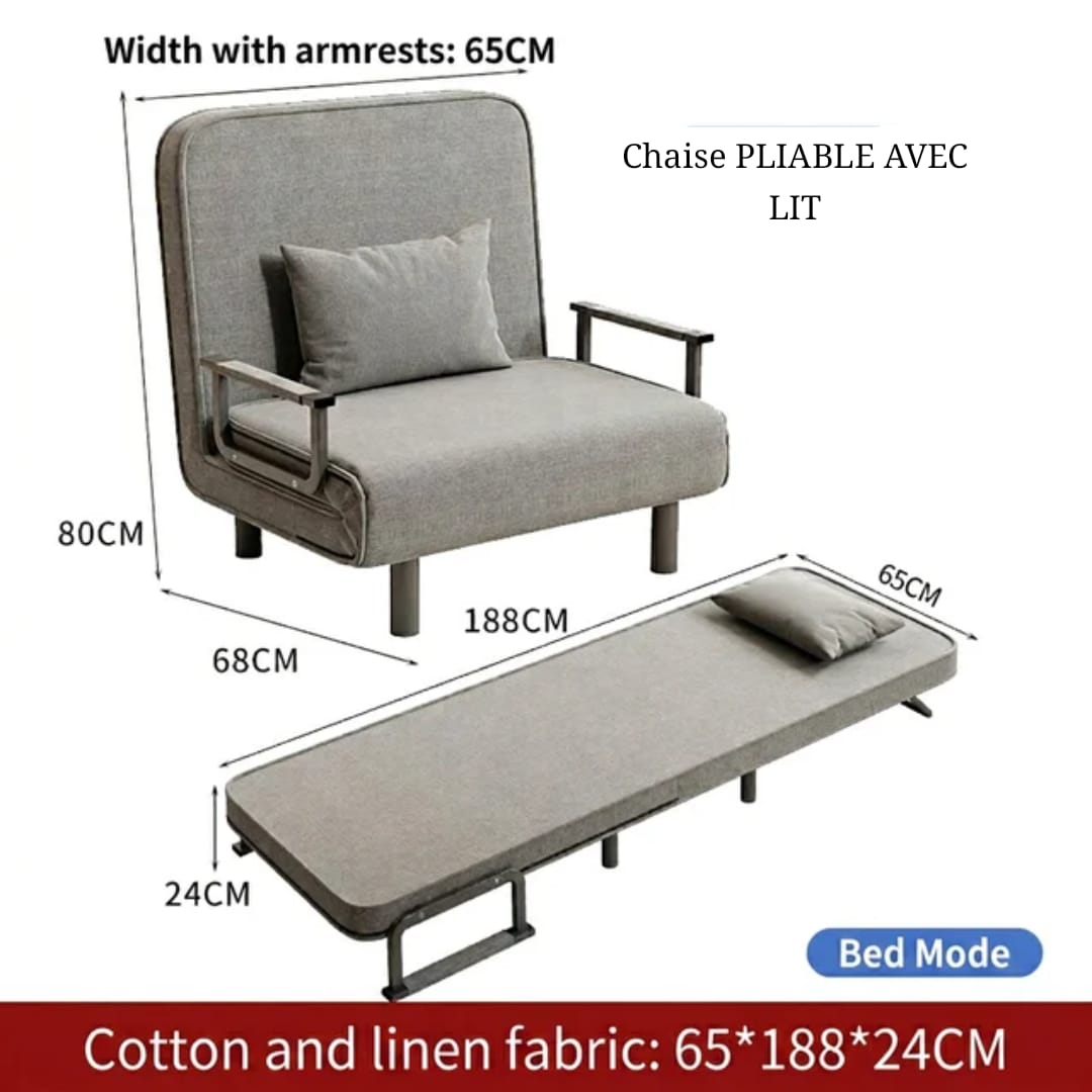 Chaise pliable avec lit