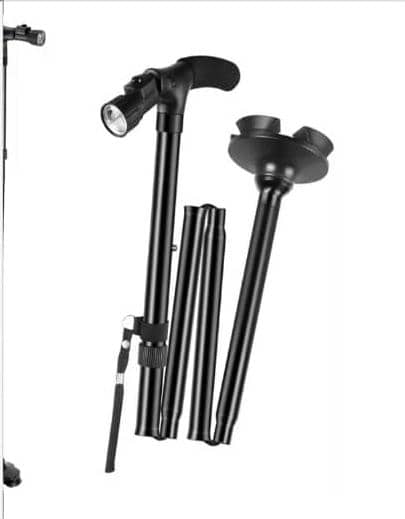 Béquille pliable avec lampe