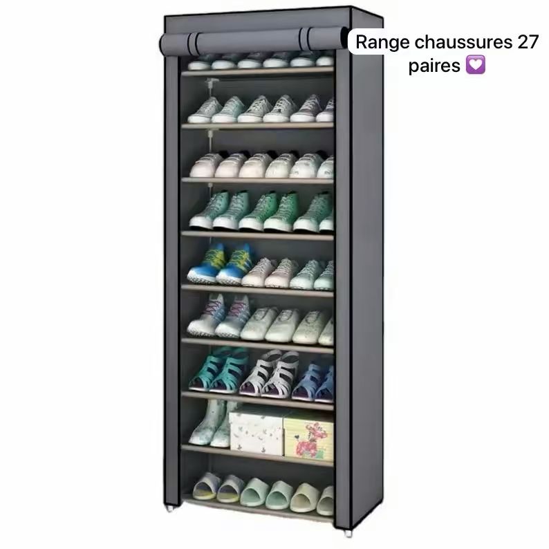 Rangement chaussures en tissu 27 paires