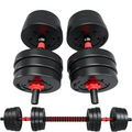 Haltères 30Kg Réglables avec Barre de Connexion.