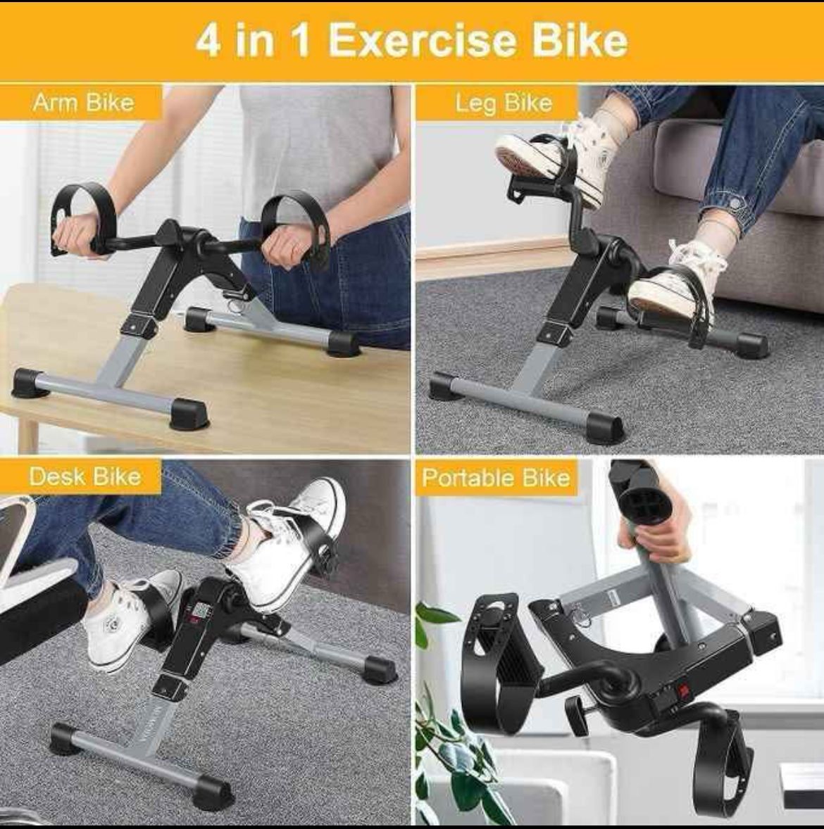 Pédalier d'exercice pliable, Mini vélo d'exercice